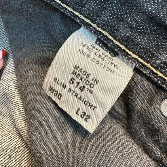 Men’s Levi’s 514 Slim Straight Dark Wash Jean - 30/32 - Picture 6 of 8